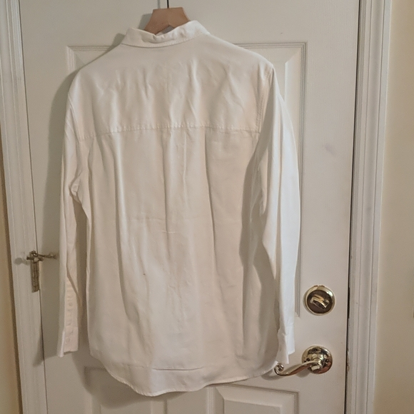 H&M White Thick Cotton Shirt - Picture 3 of 4